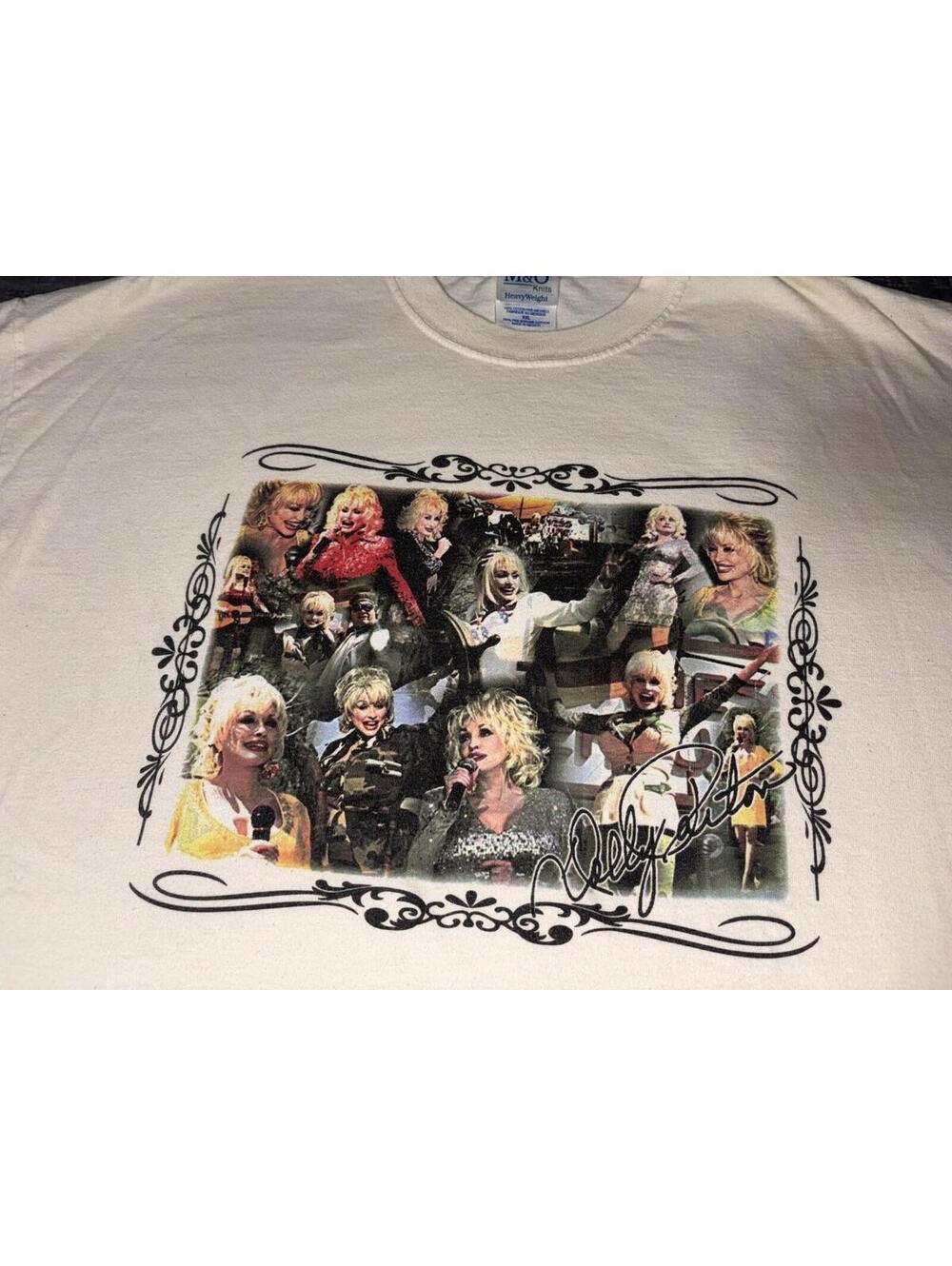 Dolly Parton T Shirt 2XL M&O Knits Heavyweight Country Music Graphic Tee